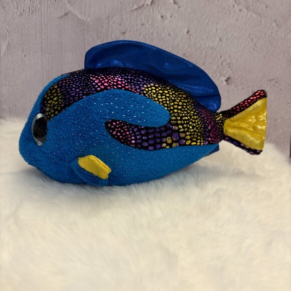 Aqua TY Beanie Boos Fish Blue Iridescent Plush Stuffie 2017(SKU: 276TO) - Picture 2 of 8